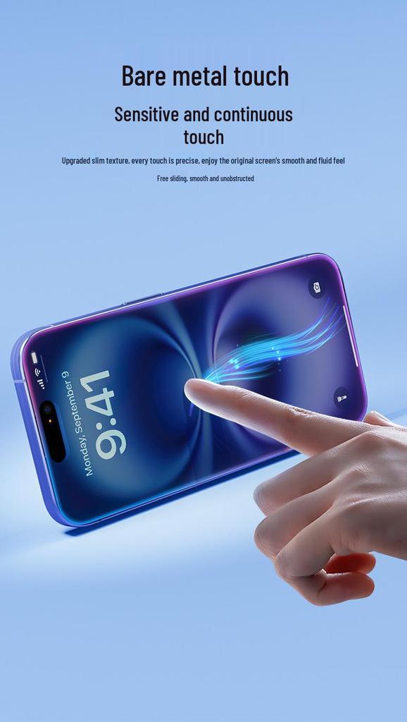 Azeada HD Tempered Glass Anti-Peep Screen Protector for iPhone 15/iPhone 16 Pro - Dust-Free, Instant Application