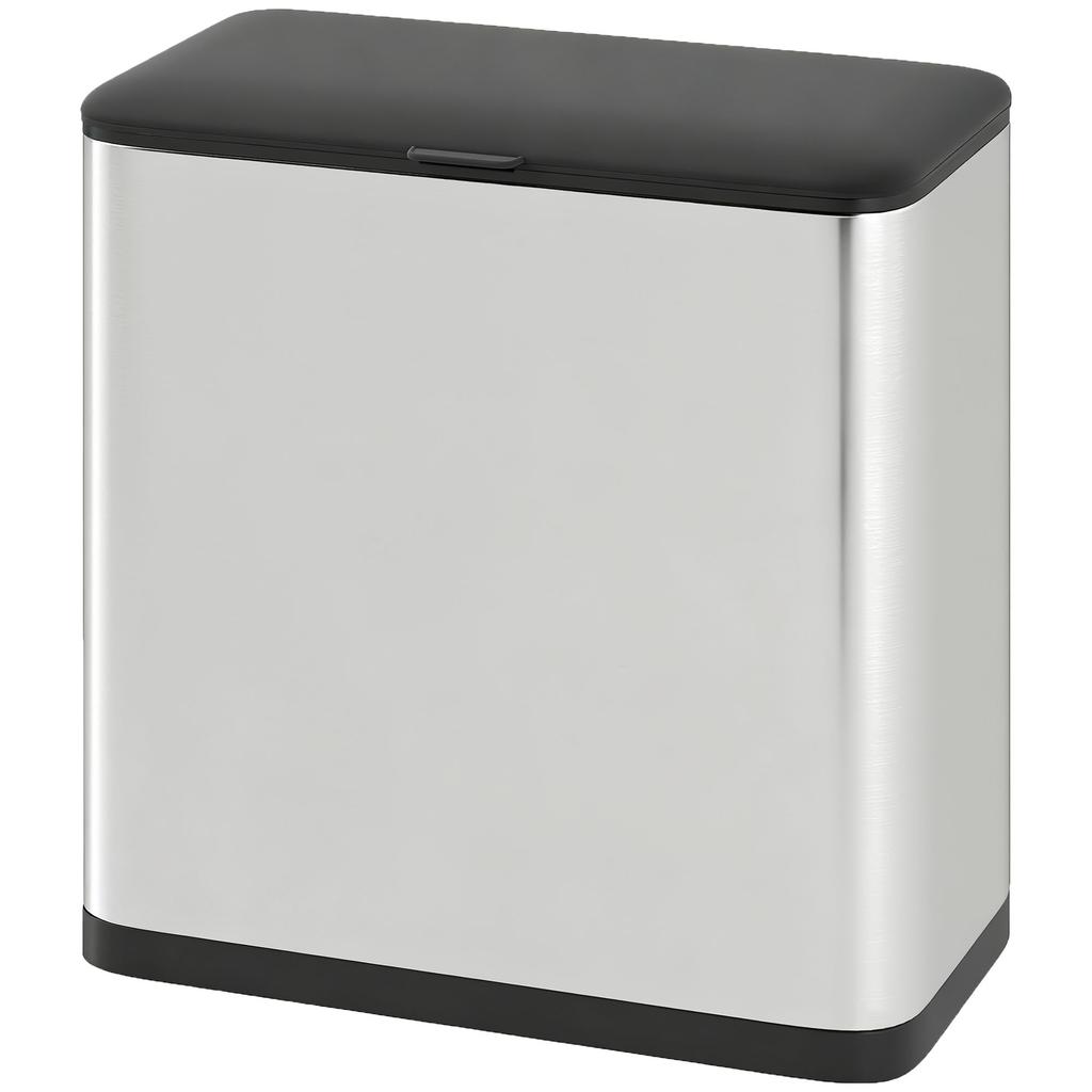 8L Hanging Kitchen Bin, Rubbish bin with Lid and Removable Inner Bucket for Under Cabinet Door, Under Sink, Office