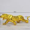 Golden Tiger Animal Sculpture, Electroplated Resin Crafts, Home Decoration, Living Room and Office Desk Decoration Ornaments