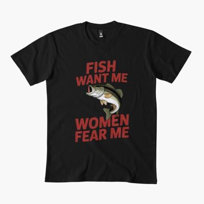 Fish Want Me T-shirt For Men Women 100% Cotton T Shirts Short Sleeve Tops 1112-4
