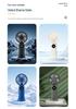 Compact USB Rechargeable Handheld Fan with Digital Display & Phone Holder