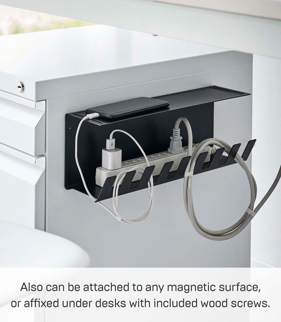 Yamazaki Jitsugyo 6050 Board Tweezers and Wood Screws Power Tap Storage W34 X X Neat and You Can Choose How To Install It [Gypsum Included] Under-desk