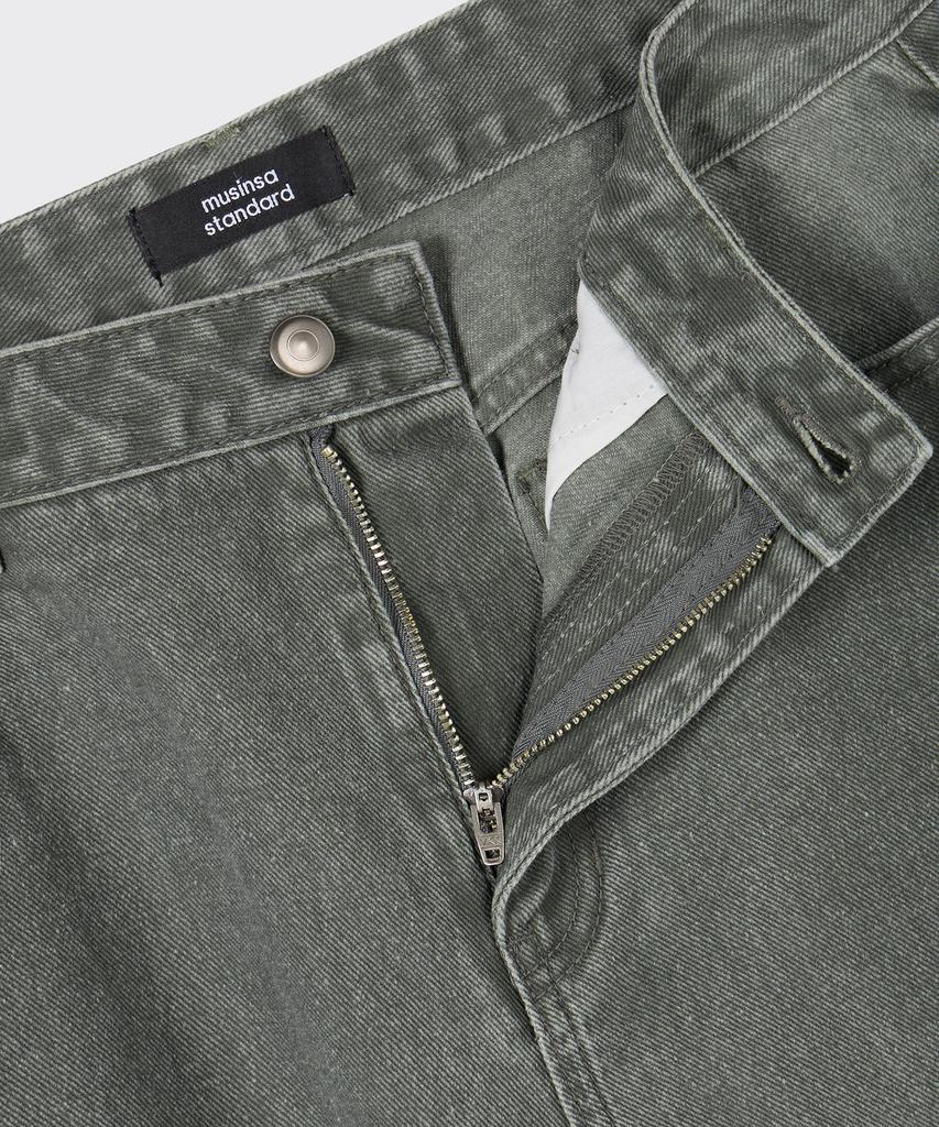 MUSINSA STANDARD WOMAN Pigment Wide Denim Pants [Khaki Gray]