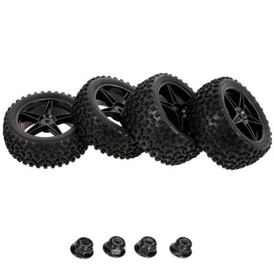 Rubber Made Buggy Tires Wheel Tires Model Car Wheel Hub for 1/10 Car Toy for DLT017 Universal Edition