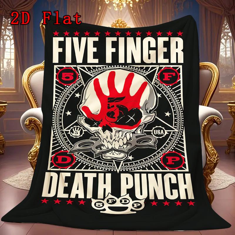 Bunte Fünf-Finger-Tod 2D Flaches Muster Flanelldecke Hohe Qualität Alle Jahreszeiten Wärme und Komfort Perfekt für Weihnachtsgeschenke.