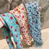 3pcs/set Colorful Floral Neck Scarf Thin Fabric Flower Square Headband Printed Headscarf  Holiday