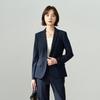 Women's Slim Fit Navy Blue Professional Suit Jacket