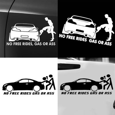 Funny No Free Rides Gas sau fund Autovehicul Autocolante reflectorizante Decorare autocolant