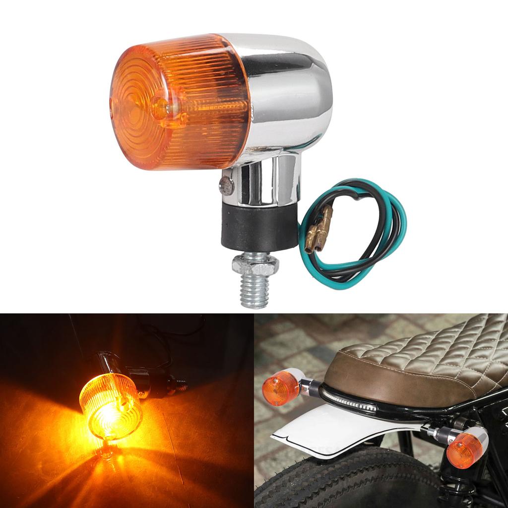 Mini Turn Signal Indicator Lamp Retro Design Universal Mount Quick Install Suitable For Cruiser Bikes Motorcycle Lighting