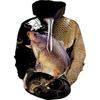 Cool Printed 3d Carp Fishing Unisex Hoodie Harajuku Streetwear Mens Casual Outdoor Fishing Hunting Camping Fashion Clothes
