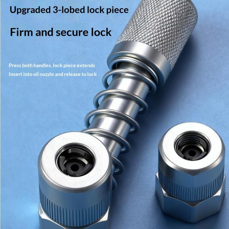 Grease Gun Nozzle 90 Degree Heavy Duty Alloy Steel Leak Proof for Narrow Space Home Garage Repair Use