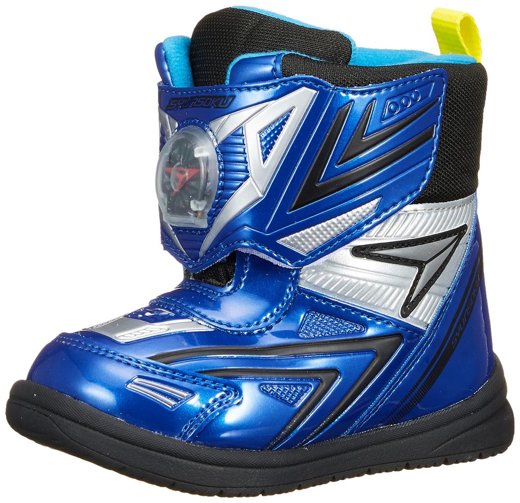 Shunsoku with LED Sizes for SJW Blue Snowshoes, Down, Water-Repellent, Lights, 15-19cm, 3E, Boys, 0420,