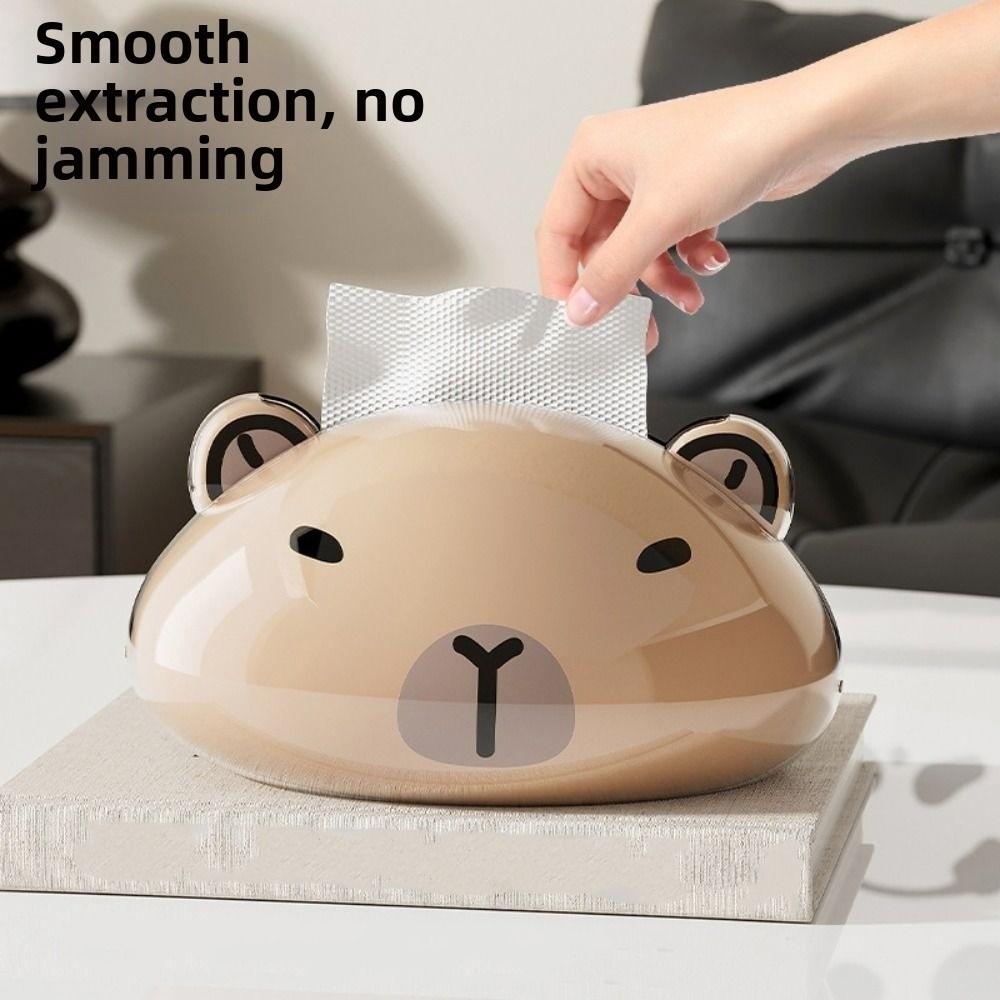 Animal Paper Towel Case Creative Capybara Napkin Holder Portable Paper Towel  Dispenser  Car