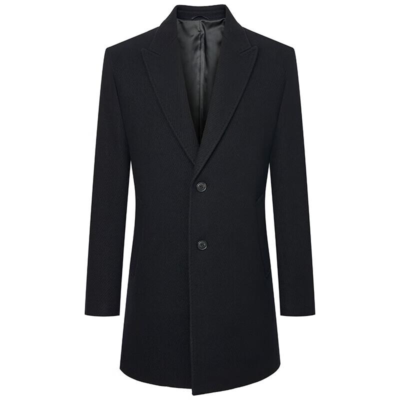 Baoxiniao Men's Mid-Length Pure Wool Overcoat