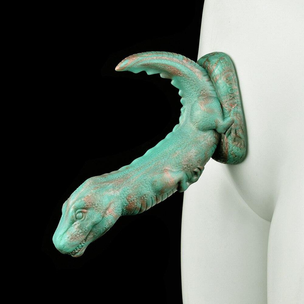 Liquid Silicone Dragon Shape Dildo Anal Plug Adult Anal Sex Toys with Suction Cup Realistic Penis Fisting Slave BDSM