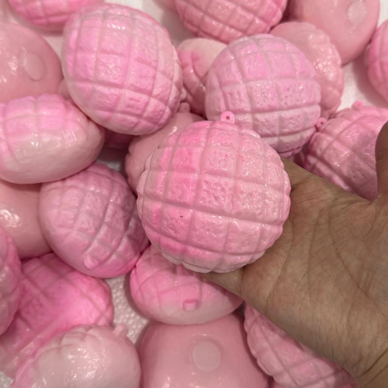 Pink Pineapple Bun Stress Ball Toast Squeeze Toy Moldable Slow Rebound Squeeze Ball Asmr Sensory Anti Stress Fidget Squeeze Toys