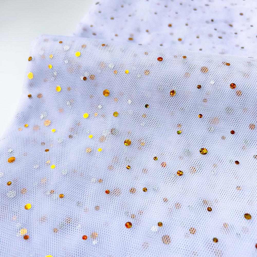 145x100cm Glitter Tulle Fabric Gold Sequin Mesh Sparkly Net for DIY Sewing Women Wedding Dress Christmas Decor Costume Materials
