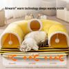 2025 Luxury All-in-One Cat Bed & Tunnel: Warm, Semi-Enclosed Nest for Play & Sleep