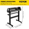 Vinyl Cutter Machine, 28-inch Cutting Plotter, Adjustable Speed and Force, DIY Cutting Machine Kit for Signs Banners Stickers with Floor Stand