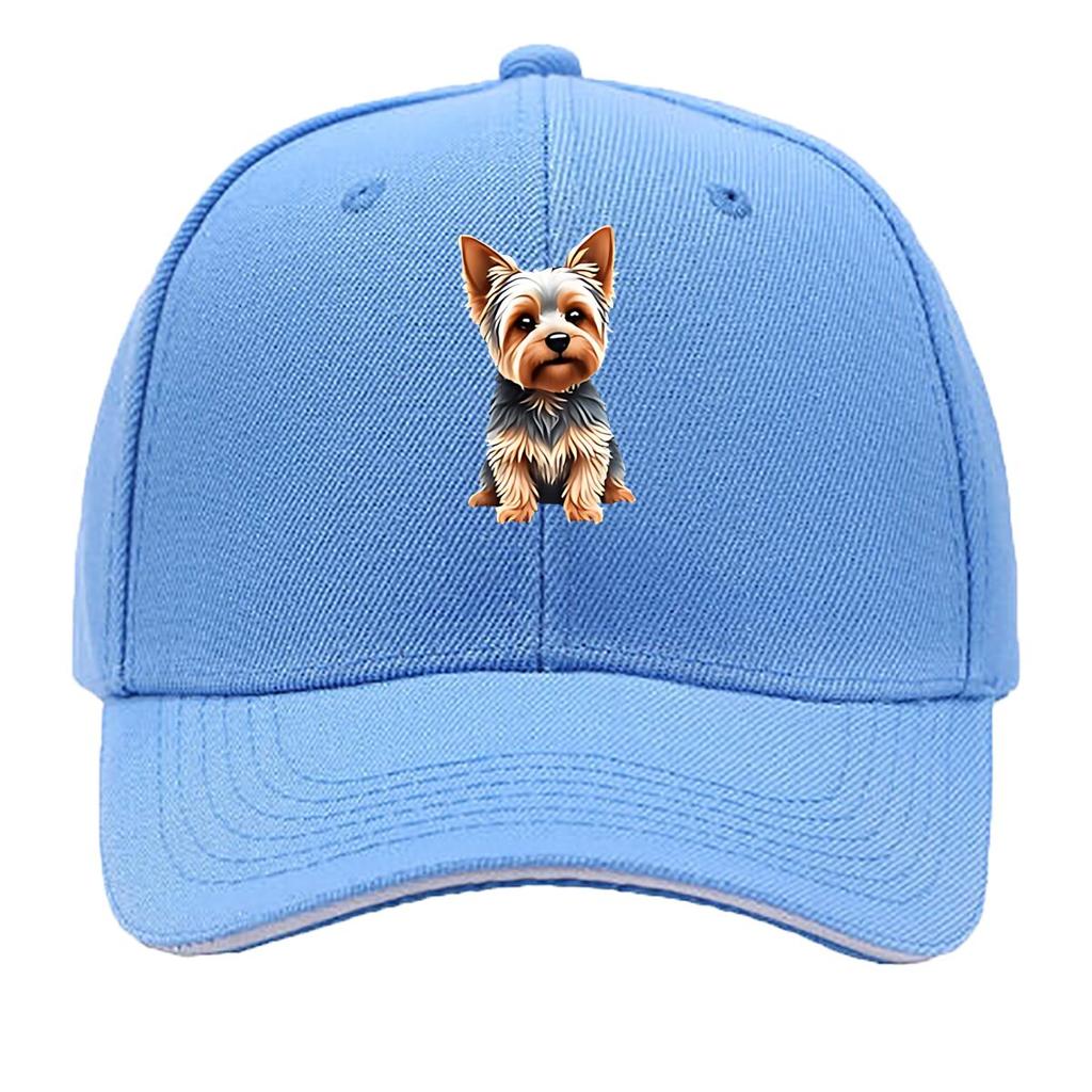 Lifelike Yorkshire Terrier Plush Toy Hip Hop hat Fashion Outdoor Sports Sandwich Baseball Cap