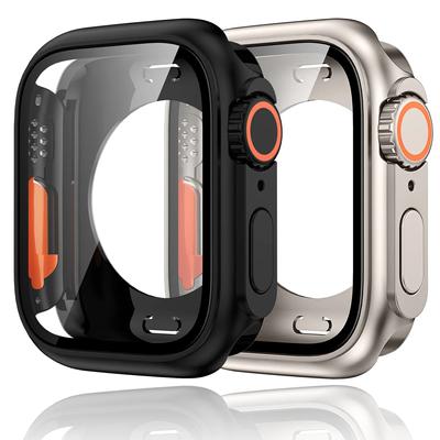 Tempered Glass+Cover For Watch Case 46mm 42mm 45mm 44mm 41mm 40mm Screen Bumper Protector for Iwatch Serie 10 9 8 7 6 SE 5