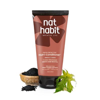 Nat Habit Rizinus-Schwarzkümmel-Nährstoff-Conditioner Für Männer Trockenes, Krauses Haar Pflege Tief Feuchtigkeitsspendend Haar revitalisierend 150ml