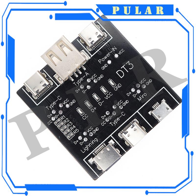 DT1 Data Cable Detection Board USB Cable Tester For iOS Android Type-C Short Circuit On-Off Switching Test Board Tool