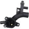 Engine Coolant Thermostat Housing Water Outlet With Sensor Compatible With Chevy Cruze, Sonic, Trax And Buick Encore 1.4L Replaces 25193922,