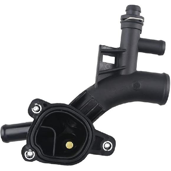 Engine Coolant Thermostat Housing Water Outlet With Sensor Compatible With Chevy Cruze, Sonic, Trax And Buick Encore 1.4L Replaces 25193922,