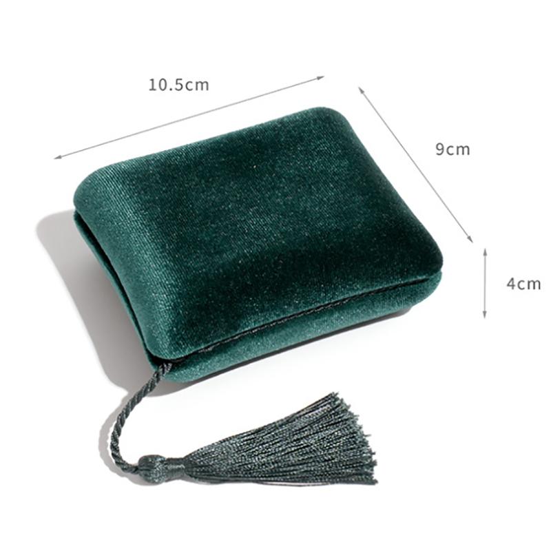 High Quality Velvet Tassel Jewelry Box Portable Simple Soft Jewelry Storage Box Multifunctional Jewelry Storage Packaging Box