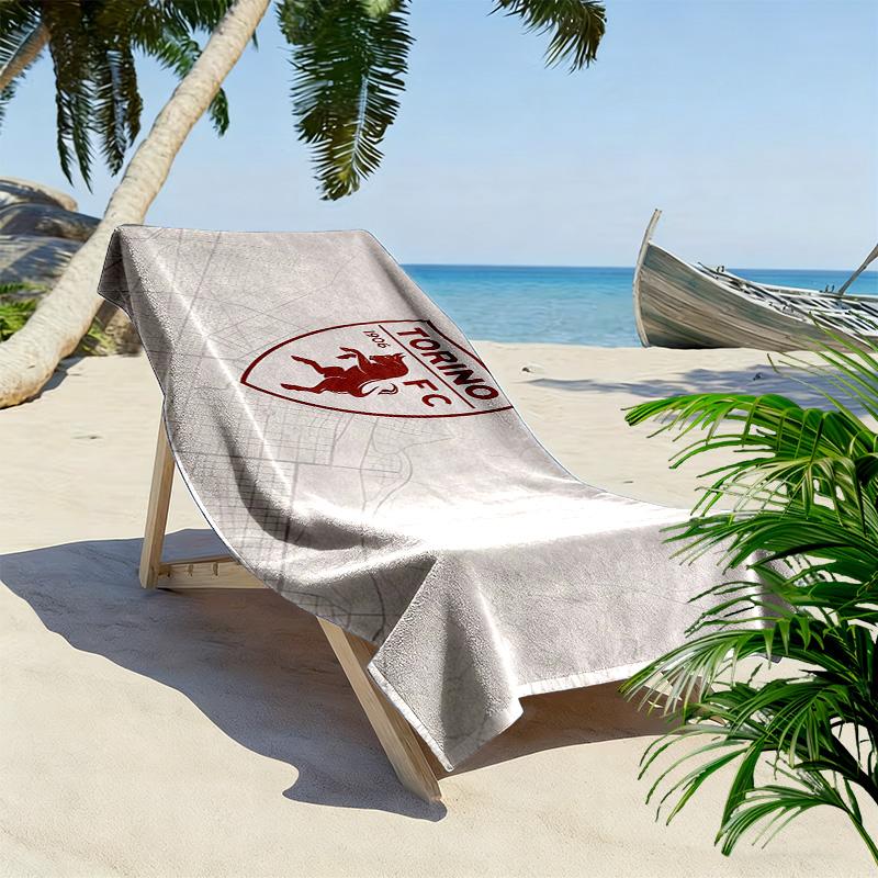 Torino Football Club3 Print Beach Towel, Large Soft Quick Dry Towel for Beach Camping Swimming