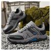 Mens Outdoor Hiking Shoes Lightweight Breathable Waterproof Slip Resistant Work Boots Low Cut Casual Sneakers
