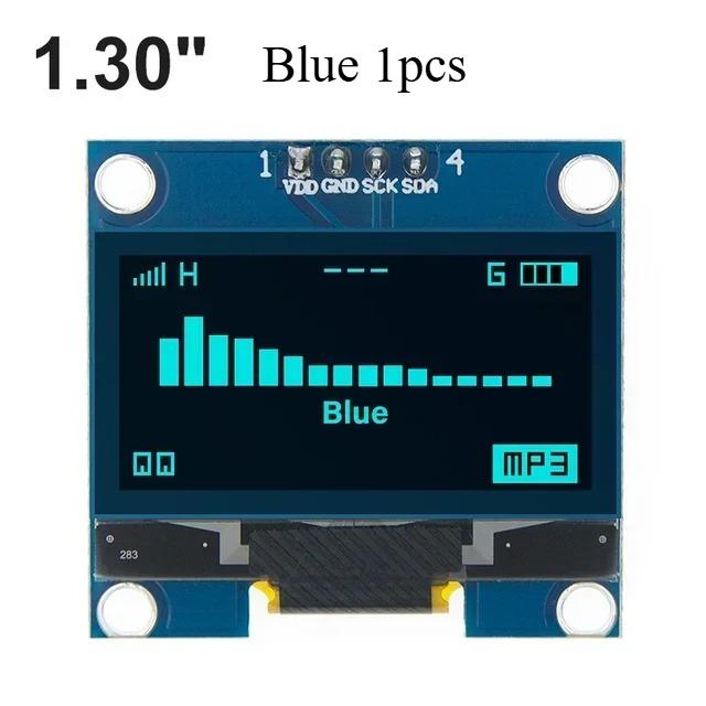 1pcs 1.3" OLED Display Module White/Blue Color Drive Chip SH1106 128X64 1.3 inch OLED LCD LED IIC I2C Communicate For Arduino