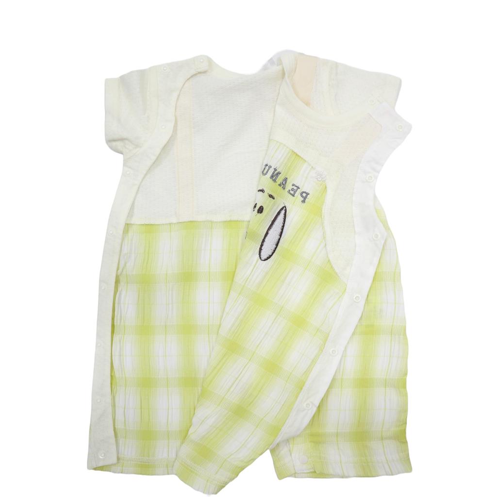 Snoopy Mesh Open Short Baby 70 [TAKIHYO] Overalls-style Prealls, Jersey, Sides, Sleeves, Clothes, Boys, Girls, 215152612, Check,