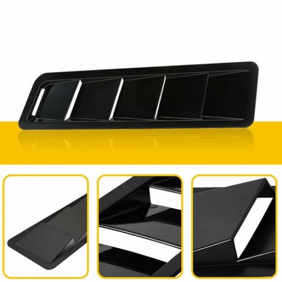 Black Hood Car Scoop Vent Kit Cold Air Flow Intake Louvers Cooling Bonnet Cover