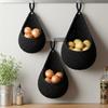 ABBP-Boho Decor Hanging Wall Baskets Set For Kitchen 3 Pcs Teardrop Baskets With Hooks Storage Fruit Onion Vegetable Potato