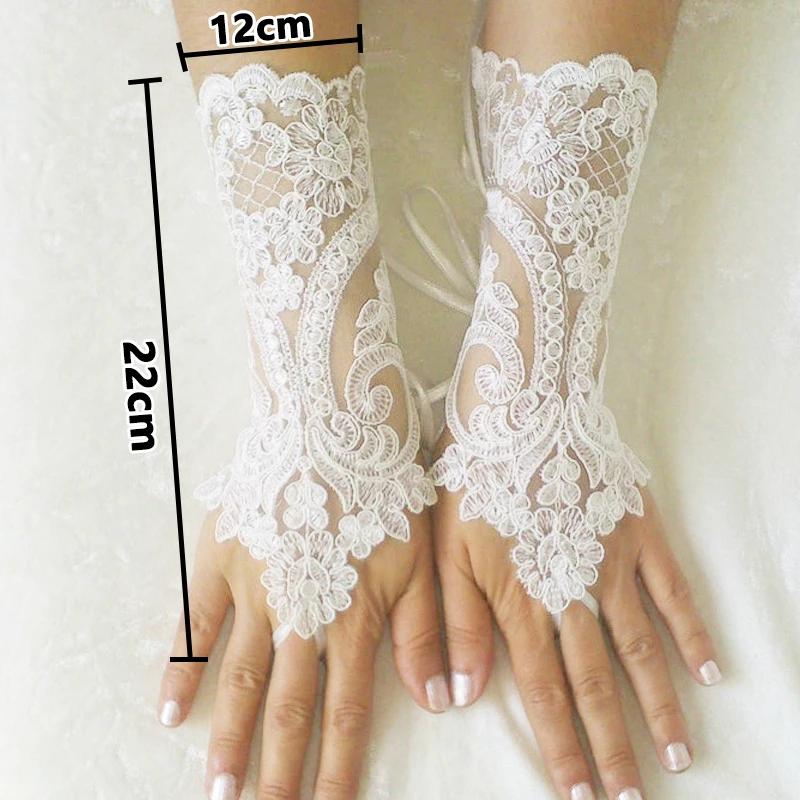 

Women Wedding Fingerless Gloves Lace White-colored Black High Quality Wedding Gloves Mittens Accessory Girl Party Sexy Gloves Guante