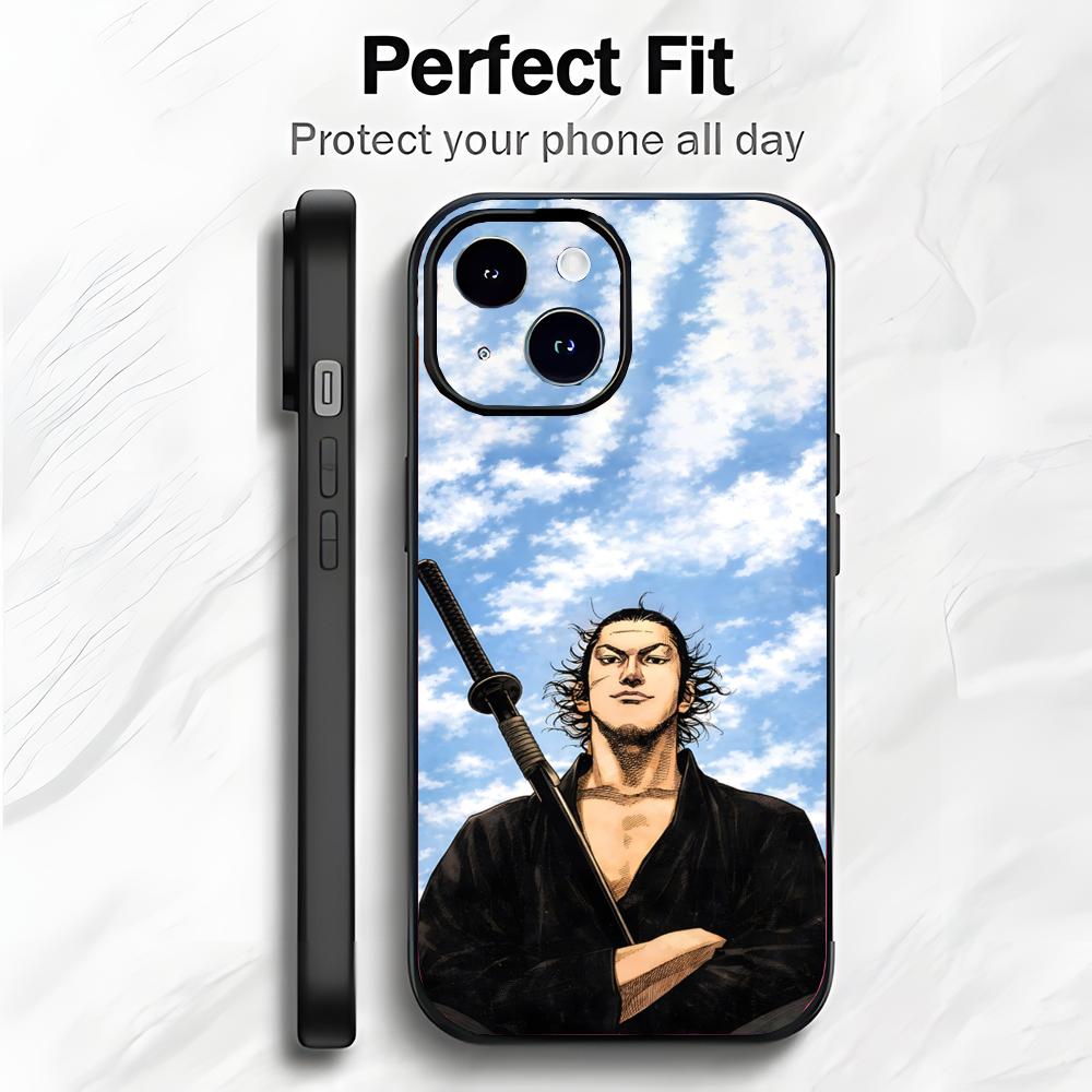 Samurai Japanese Manga V-Vagabond Phone Case Phone Case Soft Packaging Lightweight For iPhone17 16 15 14 13ProMax iphone12promax