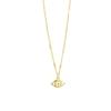 Vintage Devil's Eye Necklace Copper Gold Plated Eyeball Neck Chain Demon Eye Necklace  Party Favors