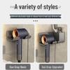 Punch-Free Wall-Mount Hair Dryer Holder & Bathroom Storage Rack