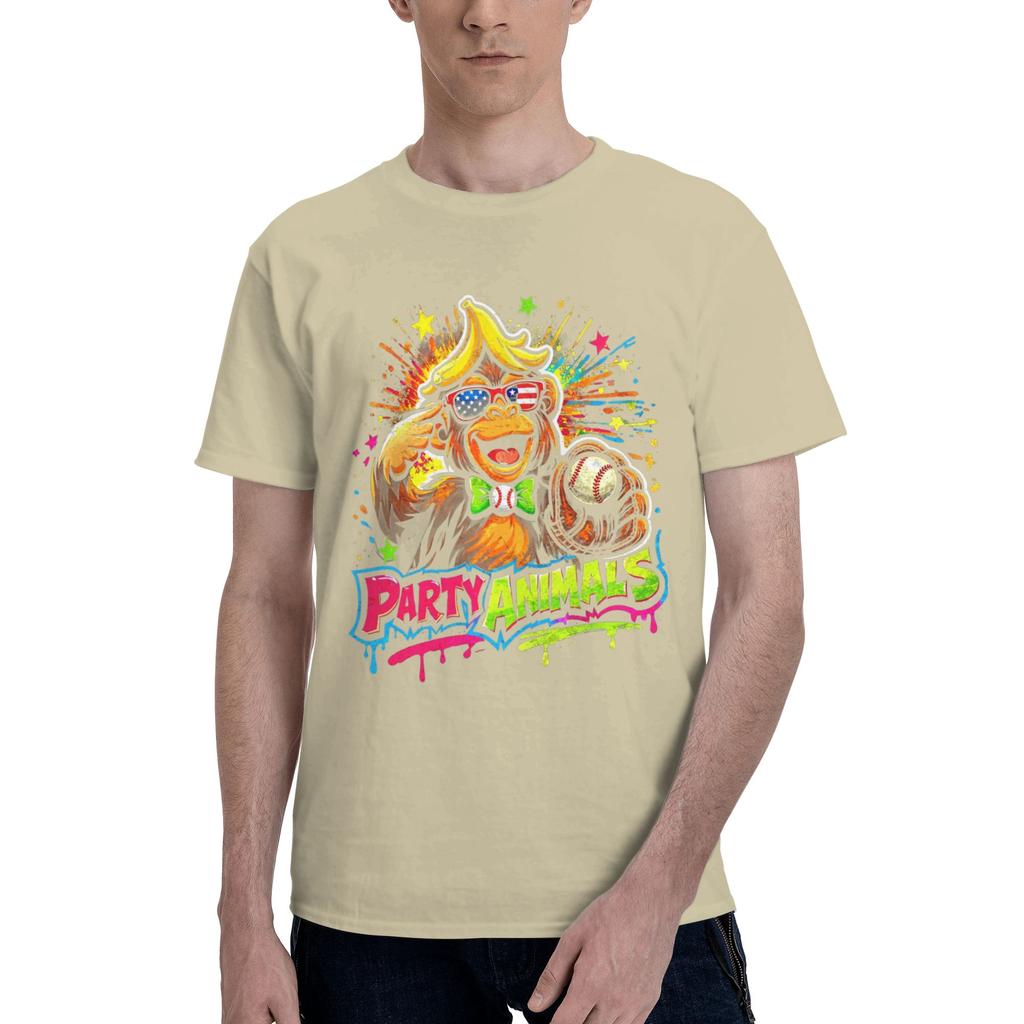 1 Piece Funny Novelty 100 Cotton Tshirt Partysanimalss Tees Tops For Unisex