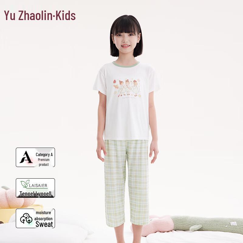 YUZHAOLIN Kids  Lyocell 3/4-Sleeve Pajama Set 150