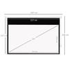 Projector Screen 247 x 168 cm 100 Inch 16:9 HD 4K Projection Screen Electric with Remote Control, White