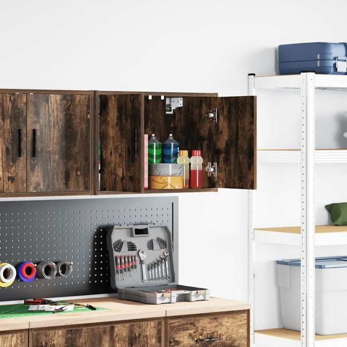 VidaXL Armoire murale de garage chêne fumé bois d'ingénierie 860651