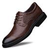 Men's Shoes Business Leather Shoes Men's Formal Casual Shoes Spring and Summer Leather Hollow Breathable Cowhide Small Leather Shoes Warm Cotton Shoes