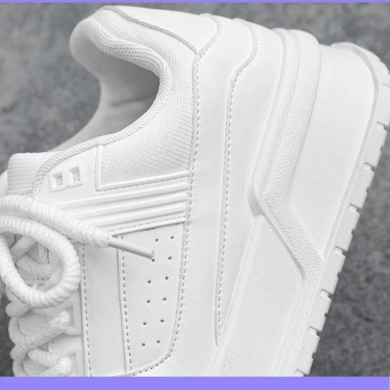 Fashion Men's Sneakers Leather Casual Shoes Man Original Lightweight Luxury Shoes Breathable Flats Men's Sneakers Chaussure 39-44 Sizes