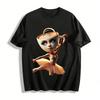 Cute Coffee Cup Ballerina Girl Graphic Casual Top Pure Cotton T-shirt