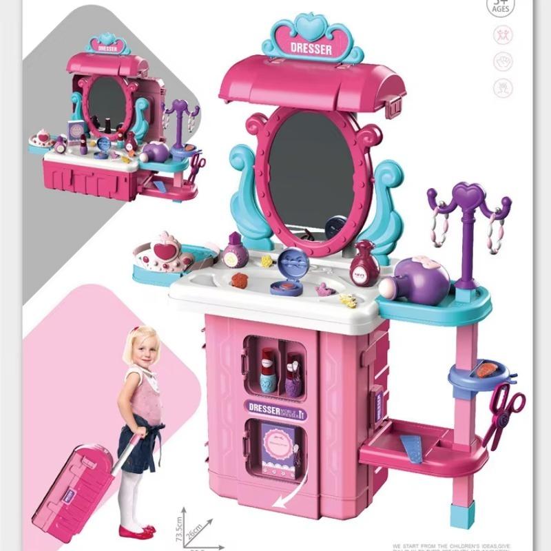 Repair Tool Set for Kids Tool Set Trolley Case with Realistic Lights & Sounds Toy Drill Wrench Kitchen Toy Set for Girls Boys