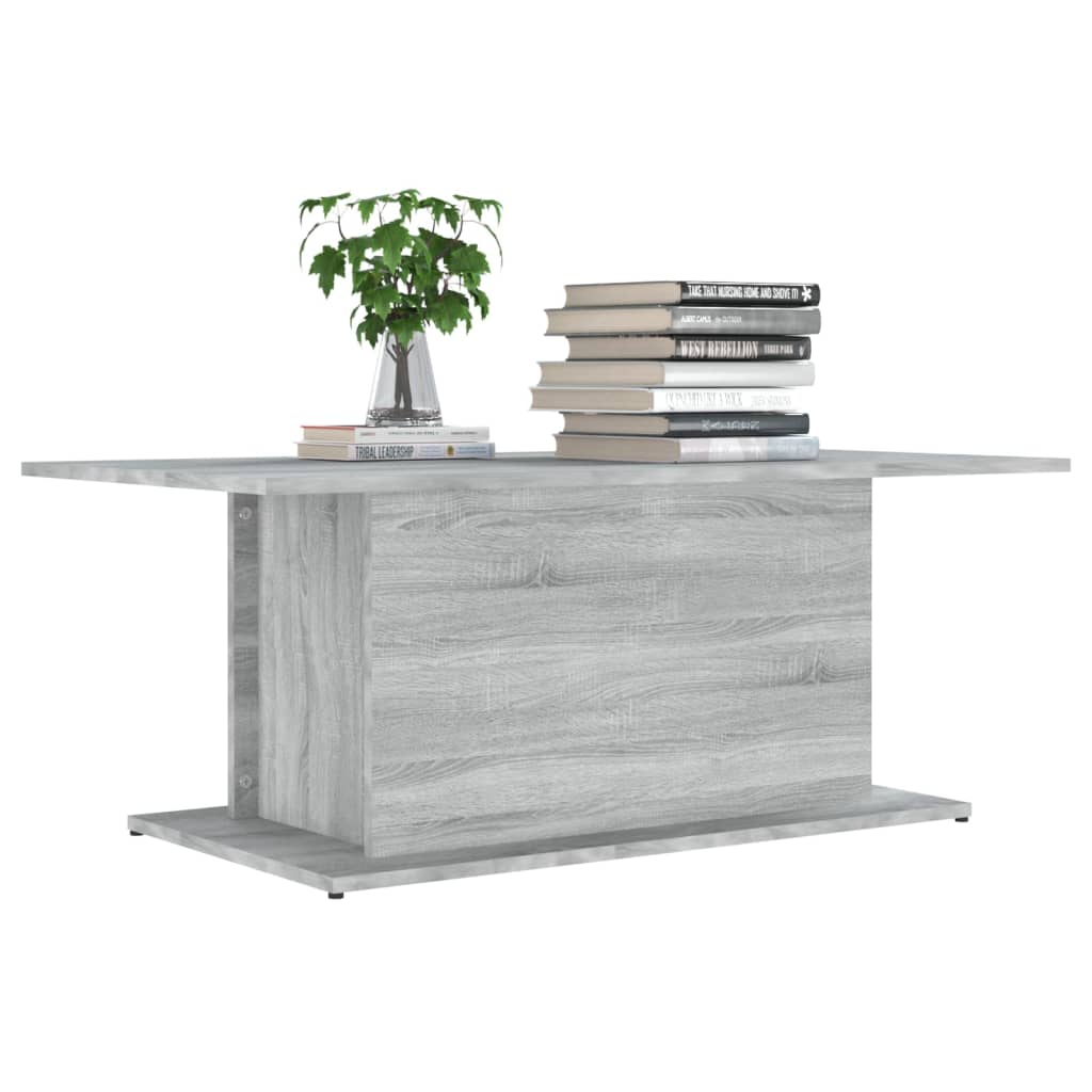  Coffee Table, Grey Sonoma Oak, 102x55.5x40 Cm