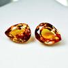 8 to 10 Ct NATURAL Fire Yellow Sapphire   Pear Cut Loose Gemstone Pair